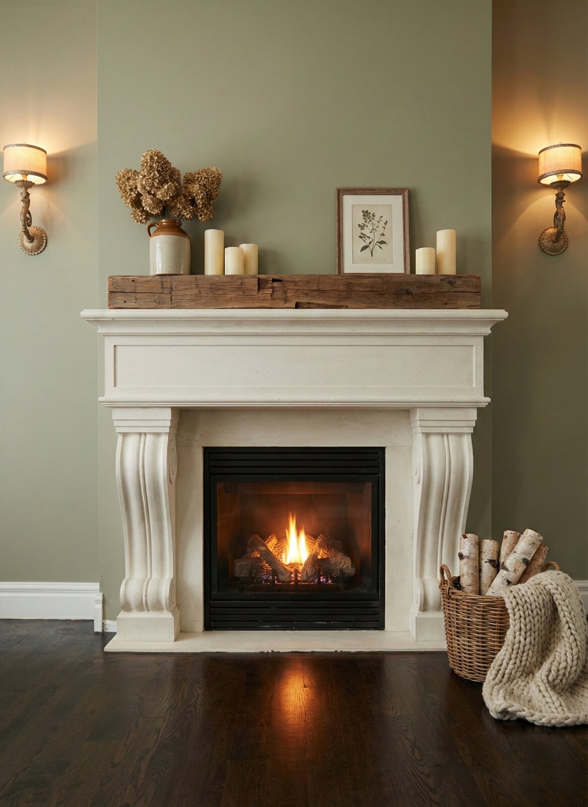 Colonial Series fireplace mantel installation in San Francisco, CA